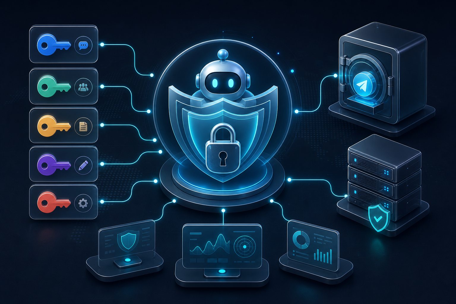 Telegram bot security, permission limits and safe token management