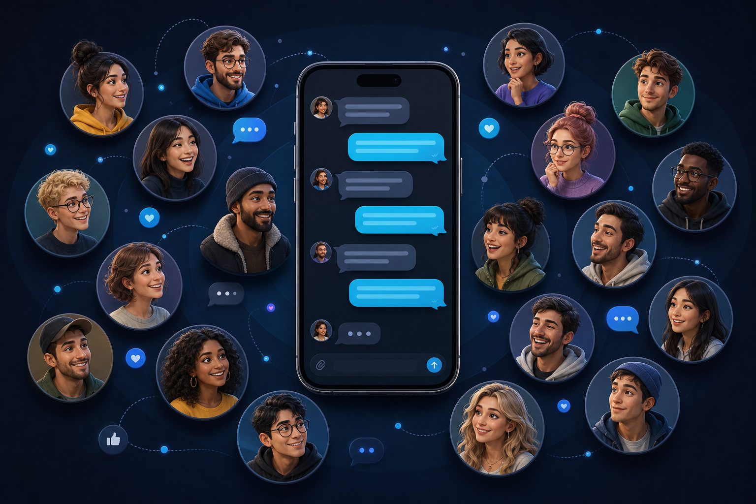 Gerçek kullanıcıların Telegram grubunda doğal sohbet oluşturması