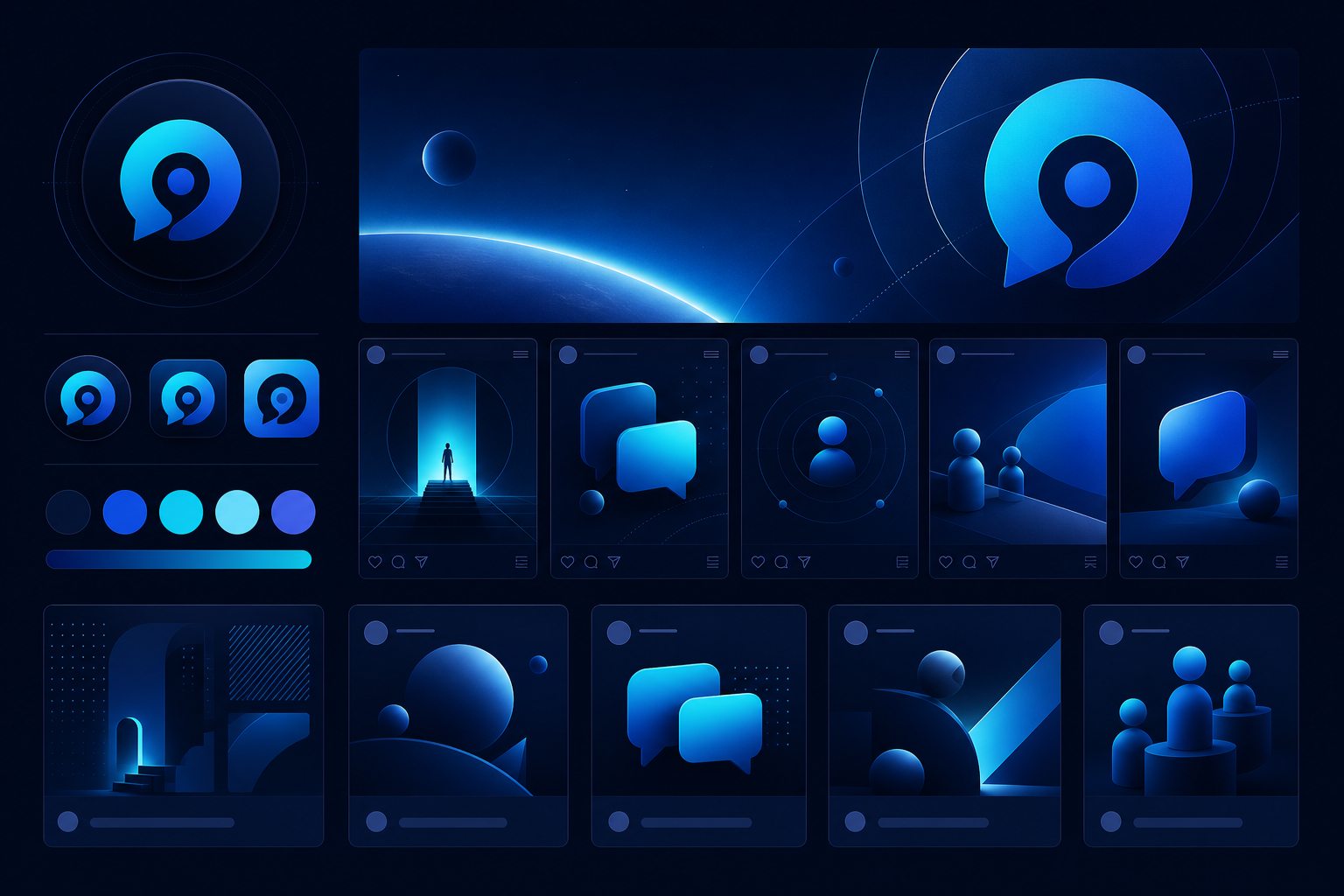 Complete visual identity and template system built for a Telegram channel